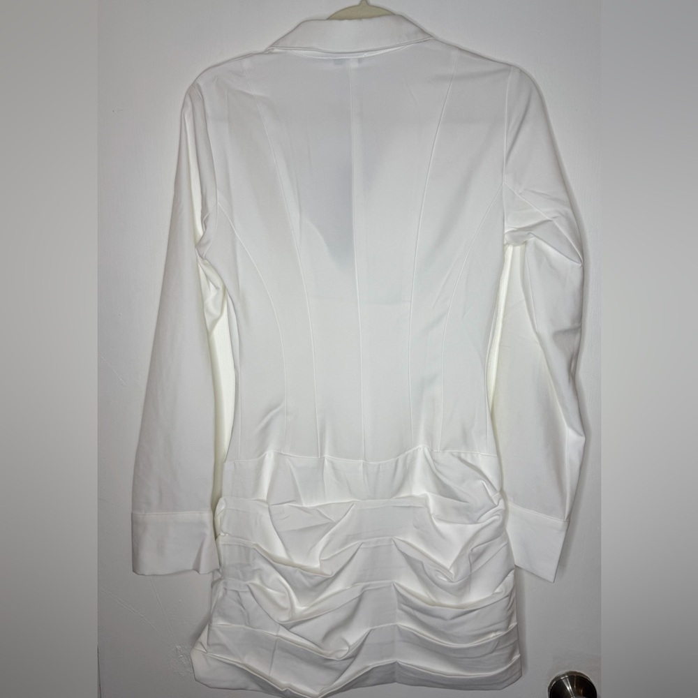Fashion Nova Office Baddie Corset Waist Micro Mini Dress - White - Picture 3 of 4